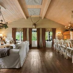 Cabin Between Mountain And Forest