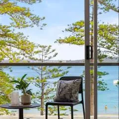 Stylish Manly Beachfront Apartment with Harbour Views & Free Parking