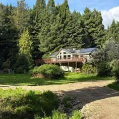 Modern home on rural riverfront