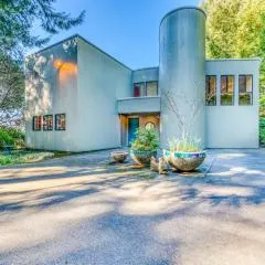 Mid-century home with floor-to-ceiling windows & great views