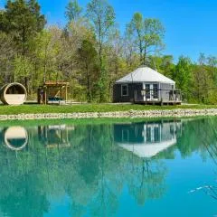 Secluded Waterfront Yurt with Wood-Fired Sauna near French Lick