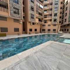 Gueliz Aesthetic 2BR w Pool Garage AC and WiFi