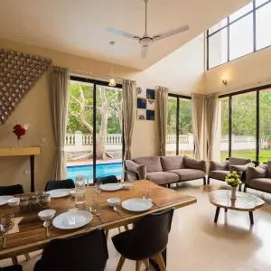 StayVista's Greenwoods Villa 10 - City-Center Villa with Private Pool, Terrace, Lift & Carrom Board