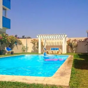 2 bedrooms apartement at Hammamet 100 m away from the beach with sea view shared pool and balcony
