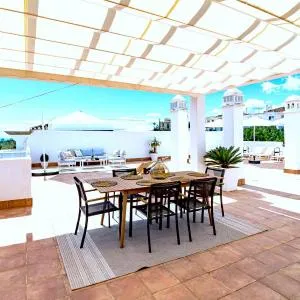 Penthouse with 250 sqm roof terrace near the beach