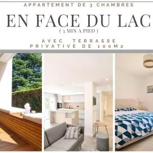 Proche du lac et des commerces, appartement neuf, au calme, avec 3 chambres et une grande terrasse
