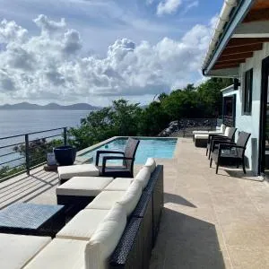 Jost Van Dyke, BVI 3 Bedroom Villa with Caribbean Views & Pool