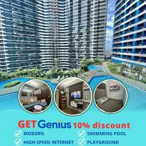 Apartment in Air Residences, Makati with wifi, Netflix, pool, mall and more