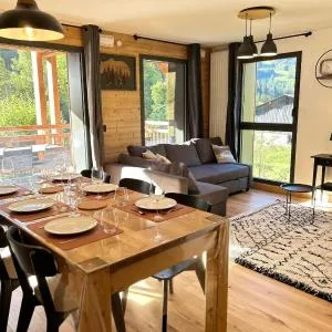 Appartement neuf aux Gets, proche remontées mécaniques, terrasse sud, 6 couchages, garage, WiFi - FR-1-623-350