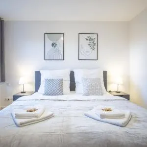 CoView - ruhige Design Wohnung - 2 Schlafzimmer - voll ausgestattete Küche
