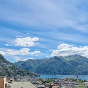 Lugano LakeView Apartment with Private Parking