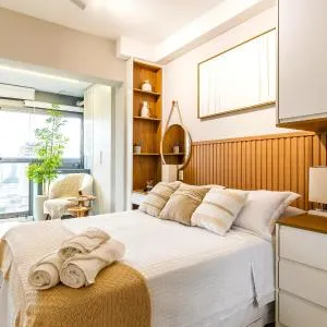 LUXO Brooklin AIR Studio Charme Boho com Vista Incrível