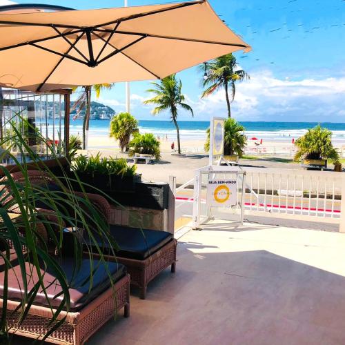 Costa Maris Beach Hotel Frente Mar em Guarujá, SP - pousada e hospedagem