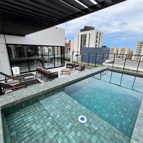 Flat em João Pessoa na Praia de Intermares em Cabedelo, PB - pousada e hospedagem