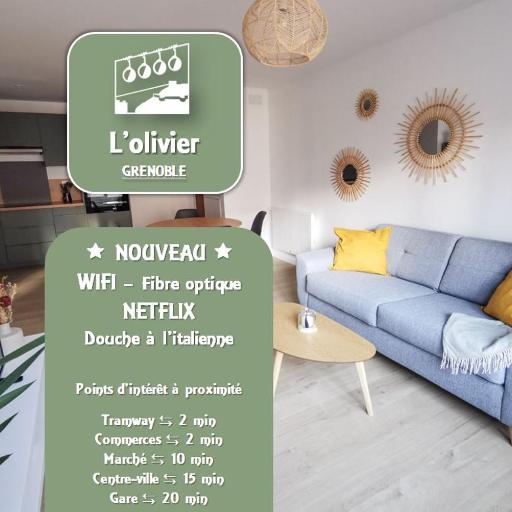 L'olivier - T2 moderne et chaleureux - Garage gratuit & Tram, undefined