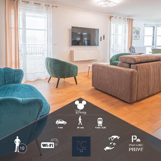 Disneyland-Paris 10 personnes, Wifi, 2 parkings, undefined