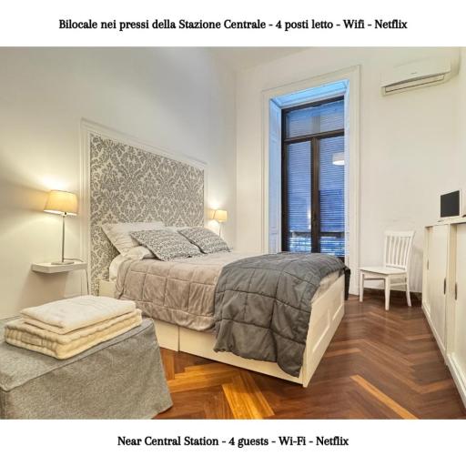 STAZIONE CENTRALE - 4 posti letto con wifi e netflix a Piazza Garibaldi, undefined