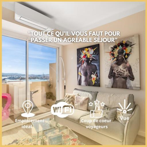 Splendide appartement climatisé vue mer, undefined