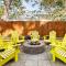 Vibrant, Colorful Condo Building with Backyard Firepit and Games