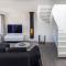 Penthouse mit Dachterrasse, Meerblick, Gasgrill, Klimaanlage, Kamin, Luxus-Design-Apartment, 2 Minuten zum Strand