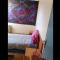 Single bed with a large desk