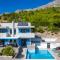 Villa Allegra with 32msq heated pool, 300m far from sandy beaches, open sea view