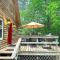 Stylish Forest Lodge with Large Hot Tub, Firepit and Fireplace 5 minutes to Gore Mountain