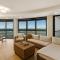 Luxury Ocean View 1203 with Workspace, AC & Beachfront Location