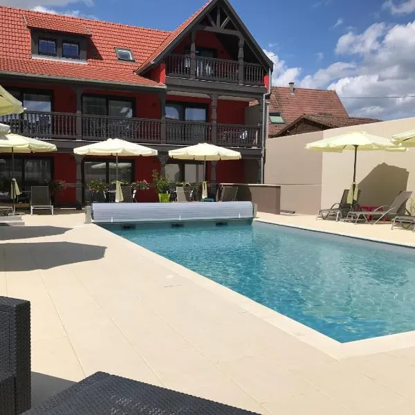 Au Soleil, Hôtel Restaurant & Spa, hotell i Huttenheim