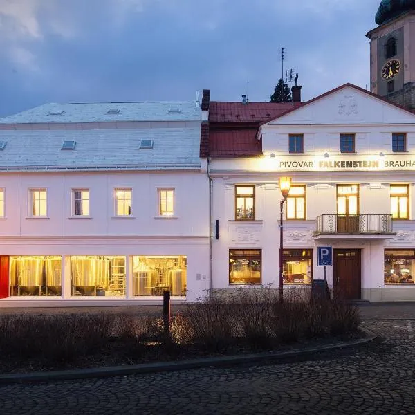 Pivovar Falkenštejn, hotel v destinaci Krásná Lípa