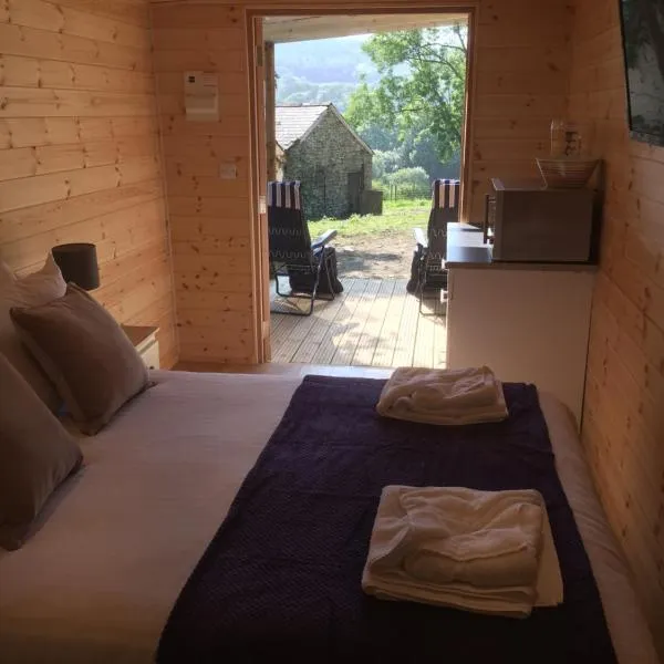 Romantic Getaway Luxury Wooden Cabin With Private Hot Tub and BBQ, hotel in Llanfihangel-y-creuddyn