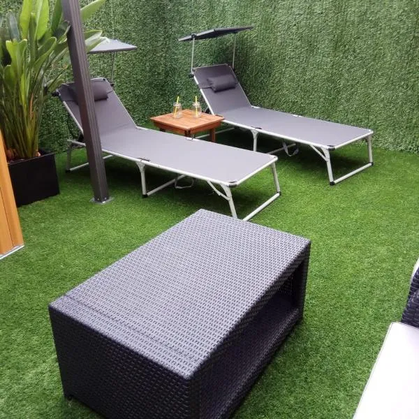 apartment garden, hotel in Caldas de Reis