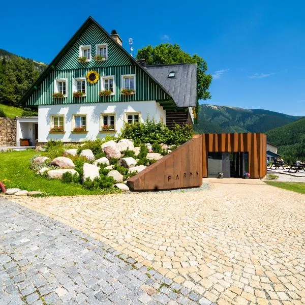 Pension Slunečnice & Panorama Restaurace Farma, hotel in Špindlerův Mlýn