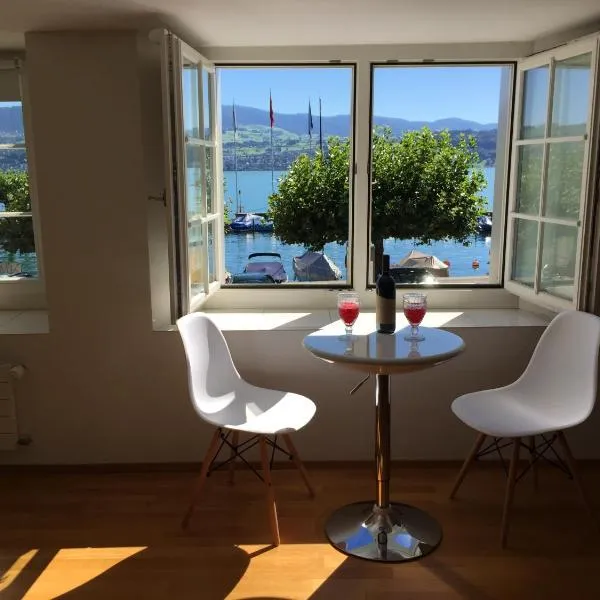 Gemütliche Ferienwohnung Zürichsee, Seeblick, am Hafen Stäfa, hotel v destinaci Stäfa