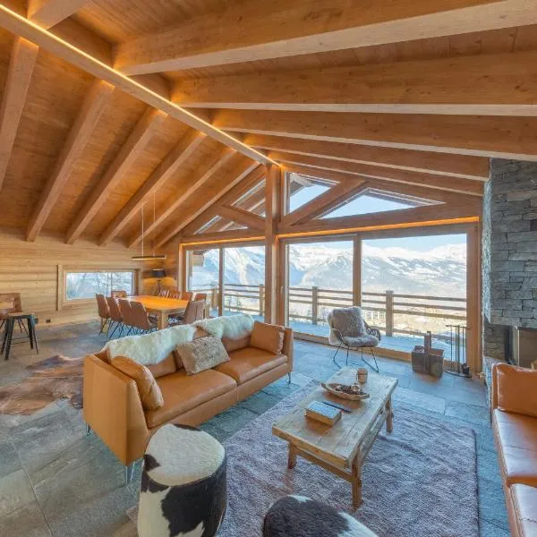 Oak Tree Chalet - on the ski slope - luxury!, hotell sihtkohas Nendaz