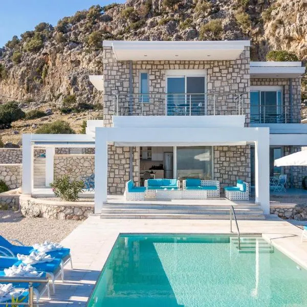 Sea view villa with private pool Horizontes, hotel sa Kalithies