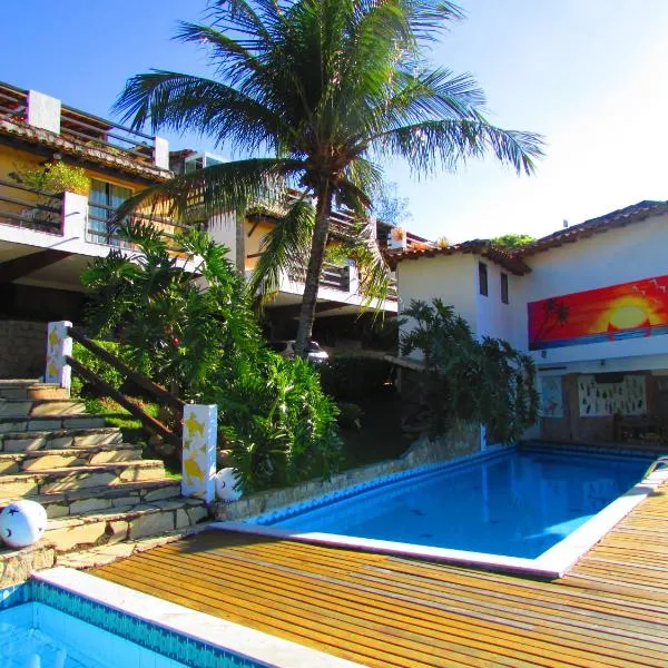 Flat Geribá com linda vista, 500 metros da praia