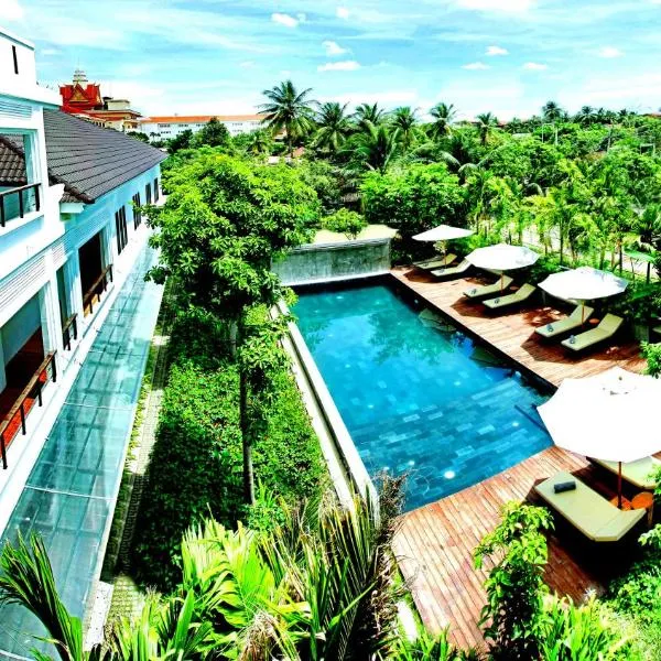 La Residence Blanc D'Angkor, hotel en Phumĭ Svay Prey