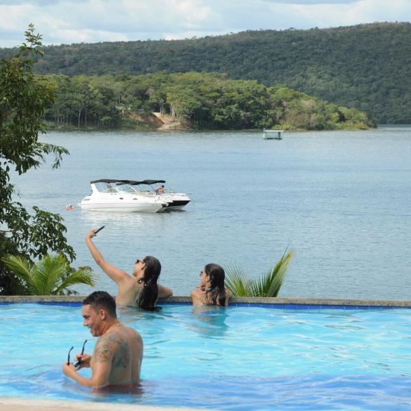 Aldeia do Lago C104- COOLER liberado no parque aquático, churrasqueiras, internet no ap, rampa no lago, pesqueiro, carregador carro elétrico