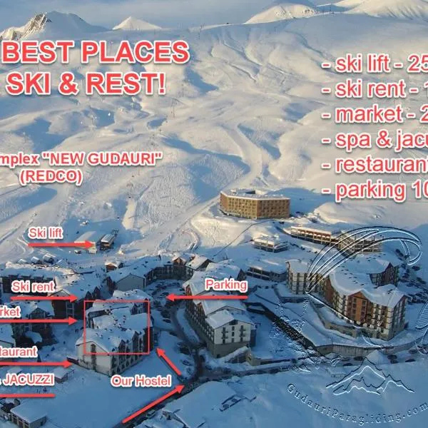 Hostel near ski lift, hotel v destinaci Gudauri
