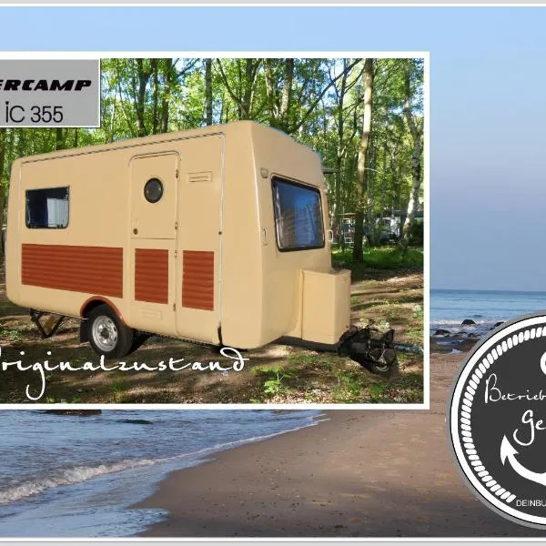 DDR Kult Wohnwagen direkt am Strand, hotel v destinaci Kreptitz