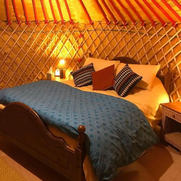 McClure Yurt at Carrigeen Glamping, hôtel à Knockanuddoge