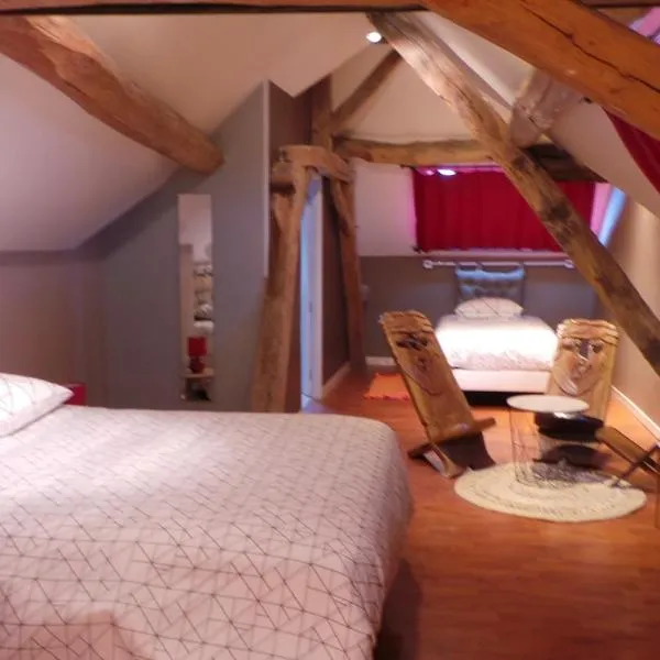 chambre d'hôtes mansardée, hotel v destinaci Saint-Ouen-les-Vignes