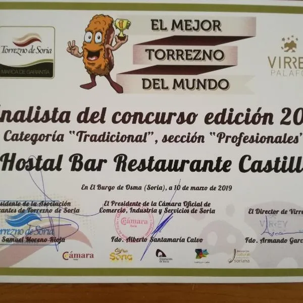 Hostal Castilla, hotel em Serón de Nájima