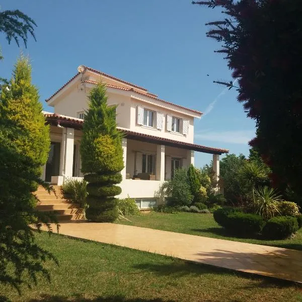 Beautiful Summer Villa in Chalkoutsi, hotel in Markópoulon Oropoú