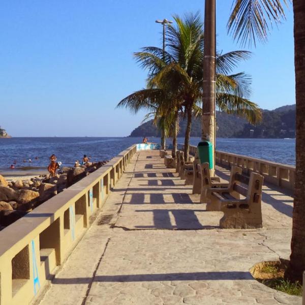 Lindo studio na Praia do Gonzaguinha - Foto 5