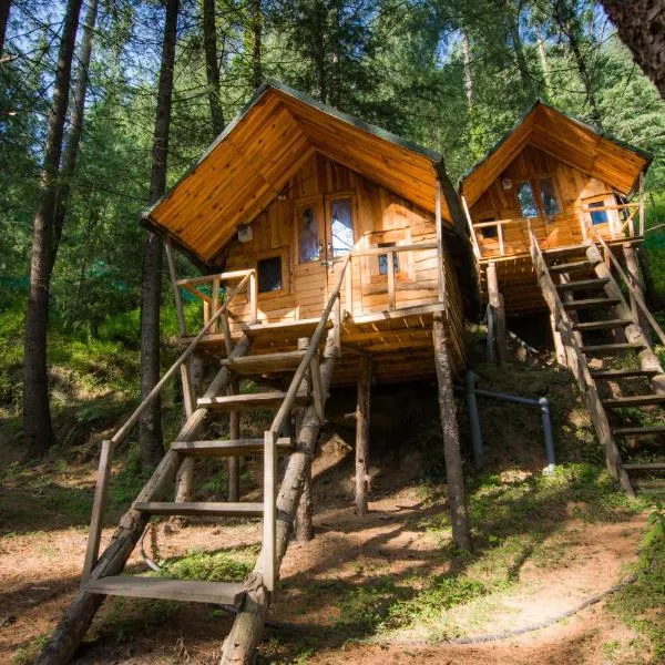 LivingStone Ojuven Treehouses, hotel en Darkoti