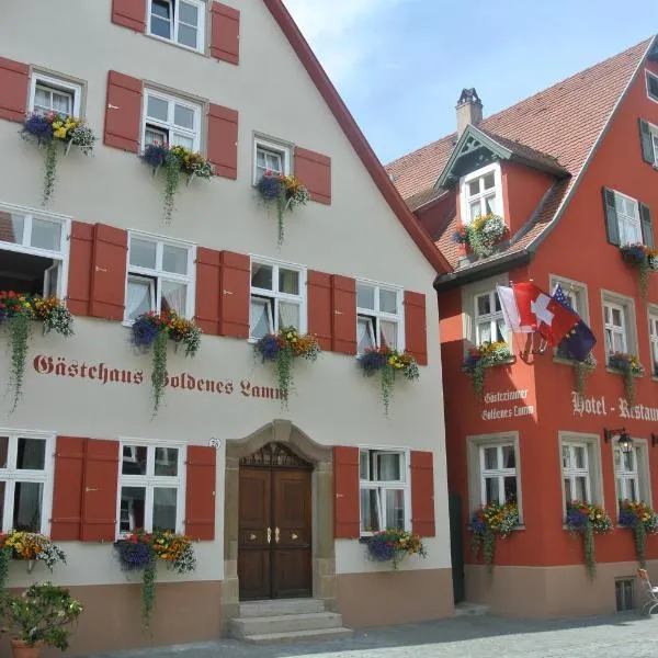 Hotel-Restaurant Goldenes Lamm, hotell i Dinkelsbühl