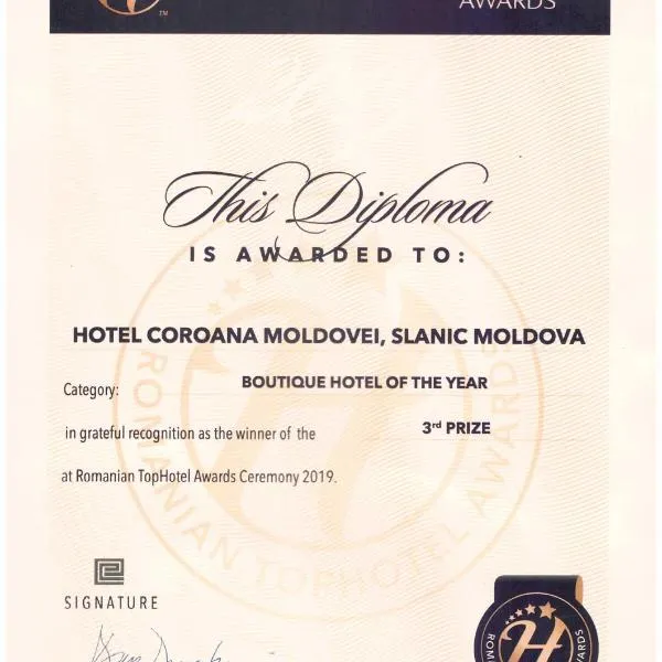 Hotel Coroana Moldovei, hotel em Slănic-Moldova