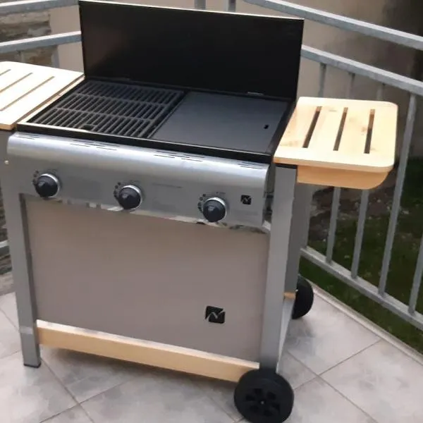 CHE F3 gauche Terrasse jardin barbecue hypercentre wifi, hotel in Acqueville